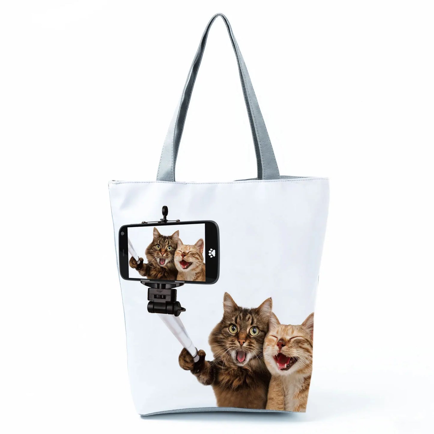 Customize Cute Cat Painting Tote Eco Reusable Bags