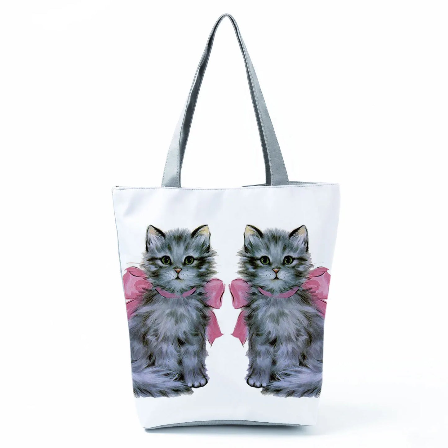 Customize Cute Cat Painting Tote Eco Reusable Bags
