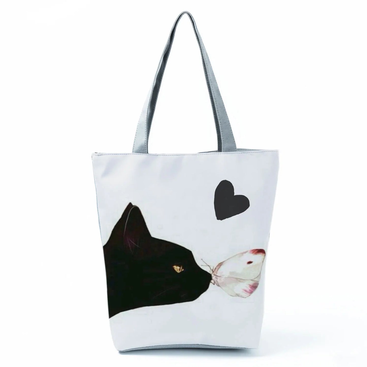 Customize Cute Cat Painting Tote Eco Reusable Bags