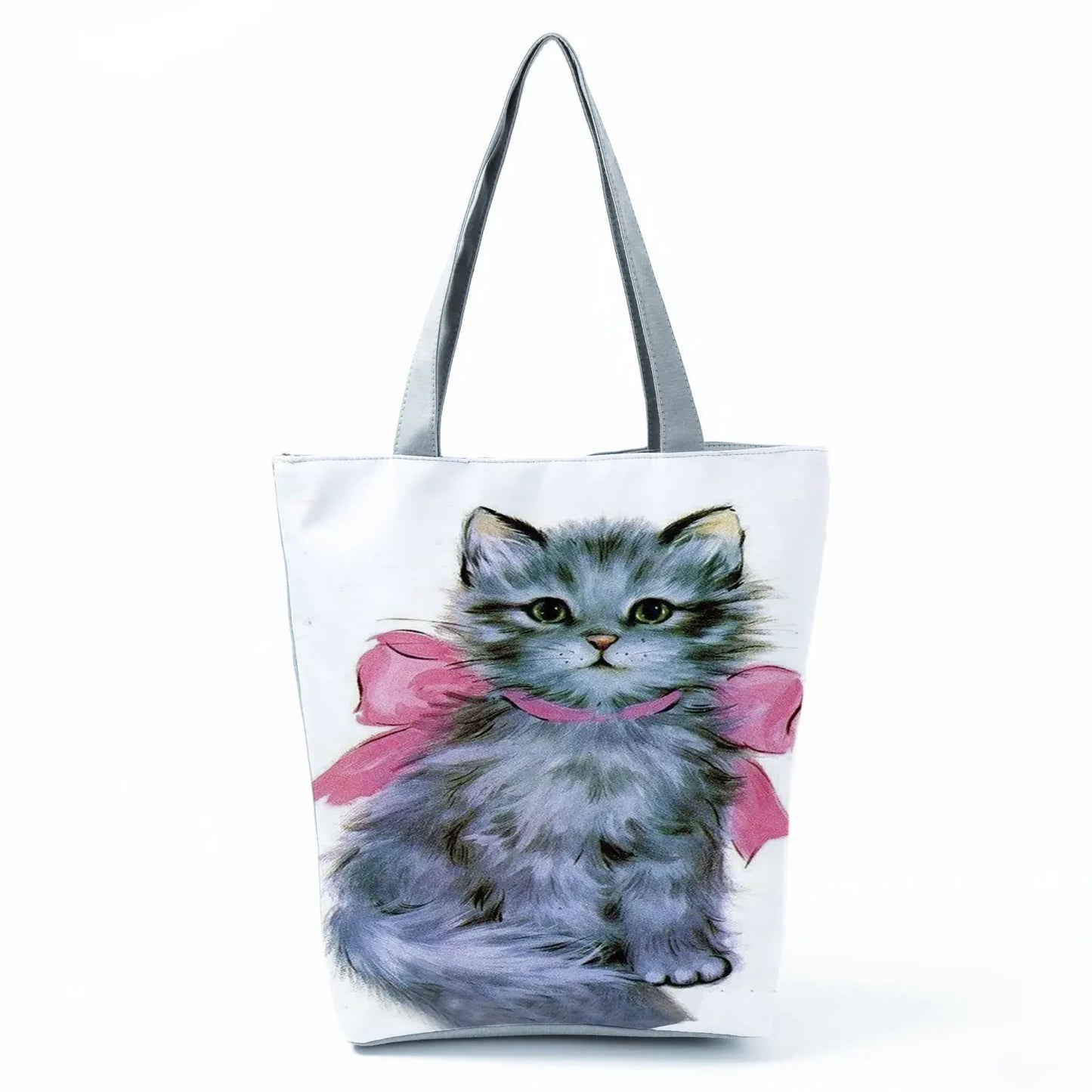 Customize Cute Cat Painting Tote Eco Reusable Bags
