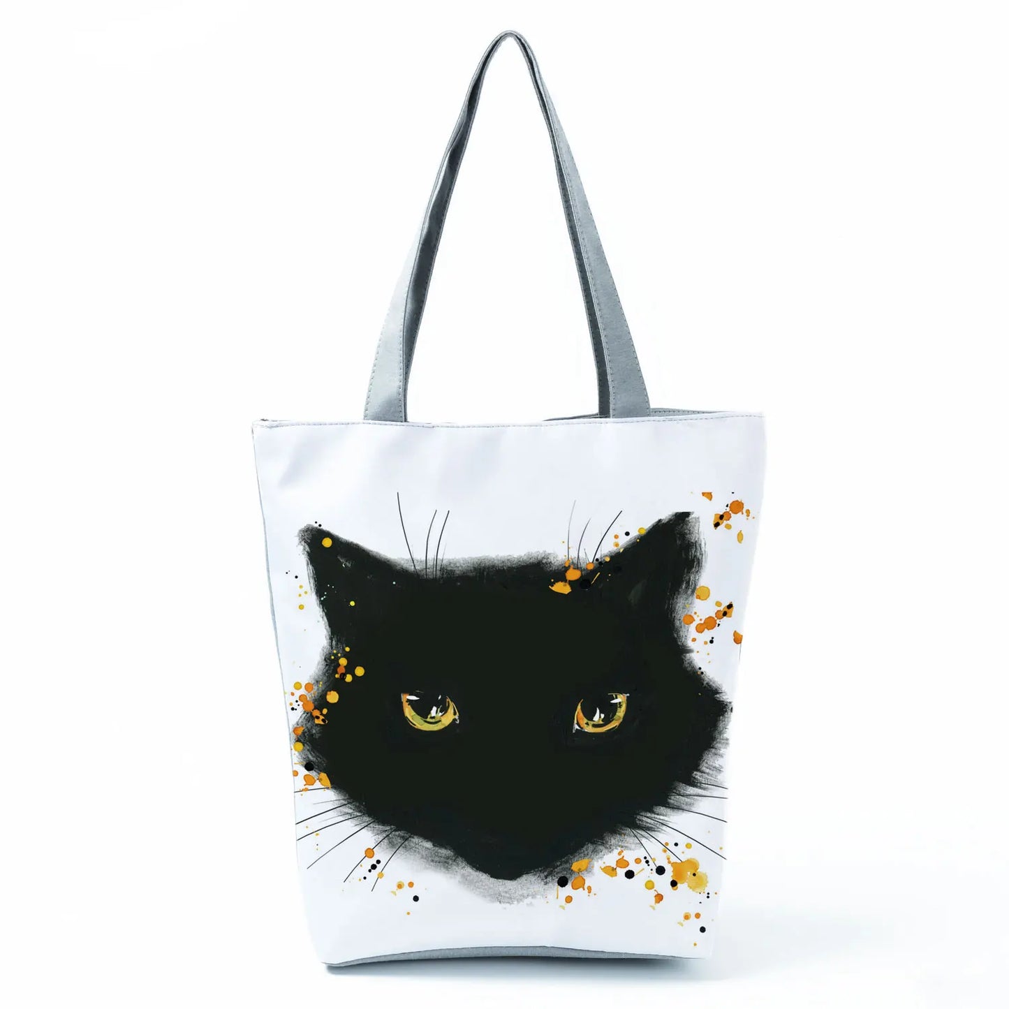 Customize Cute Cat Painting Tote Eco Reusable Bags