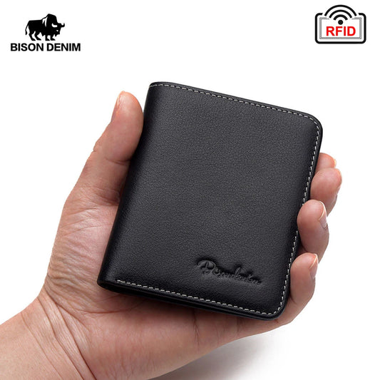 Genuine Leather Thin Card Holder Men Wallet