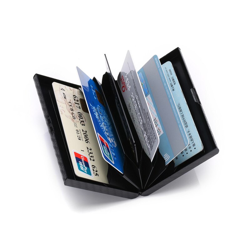 Carbon Fiber Metal Plastic Card Holders Travel Wallet