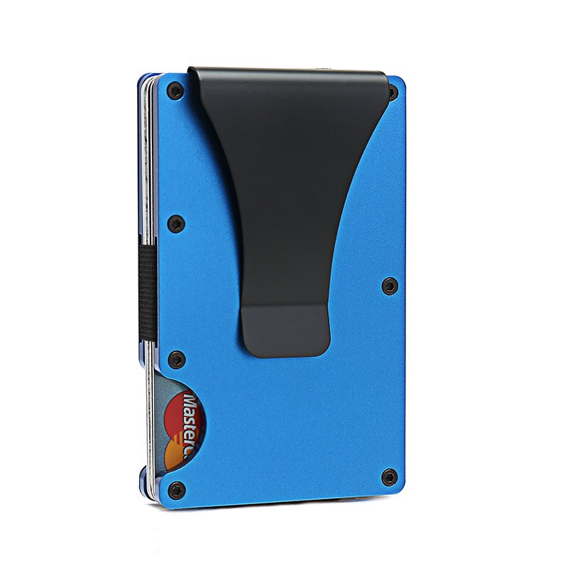 Anti Rfid Card Holder Slim Thin Metal Magnetic Lock Wallet