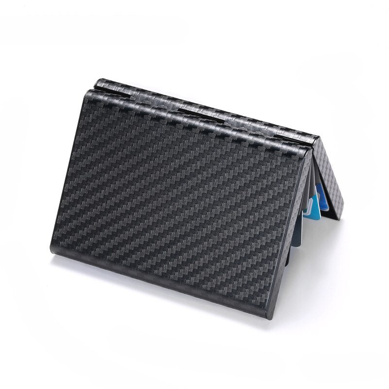 Carbon Fiber Metal Plastic Card Holders Travel Wallet