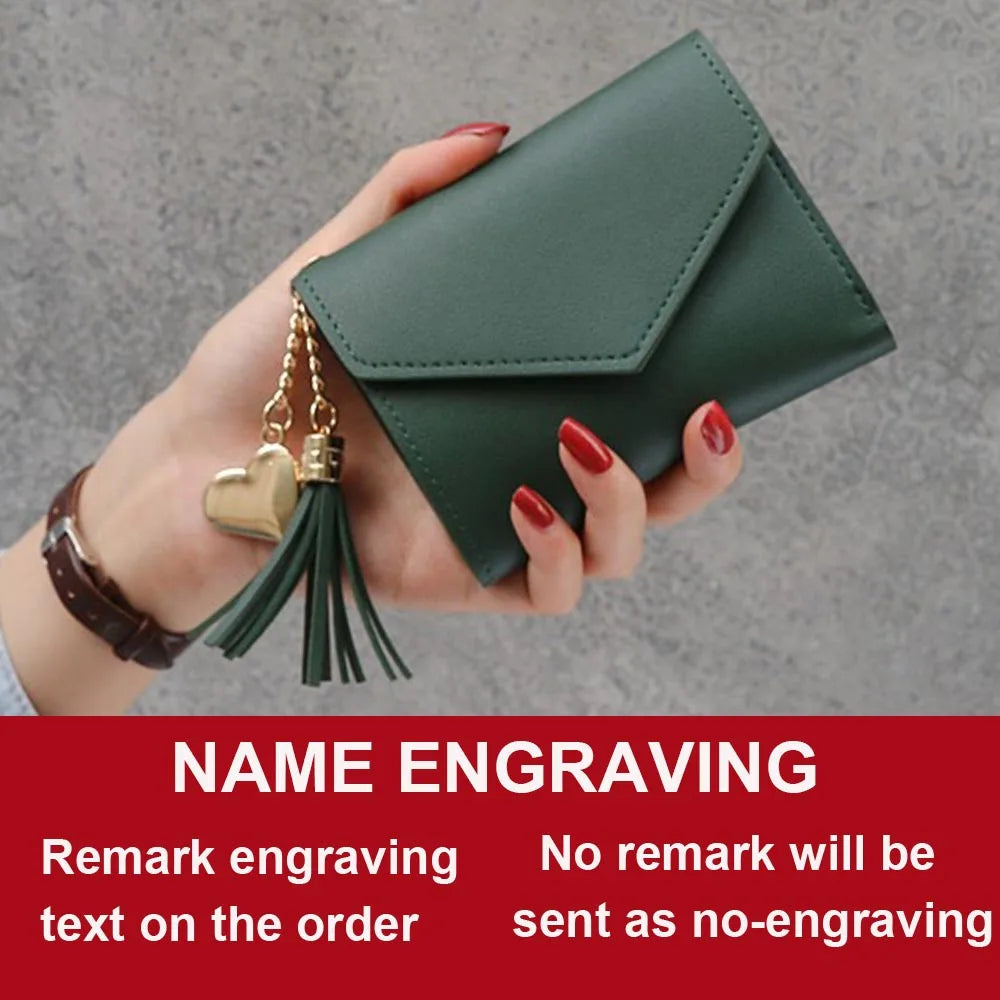 Name Customized Mini Cute Tassel Pendant Wallets