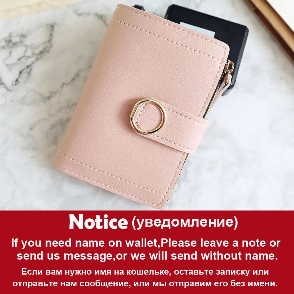 Short Name Customized Fashion Simple Cute Wallets