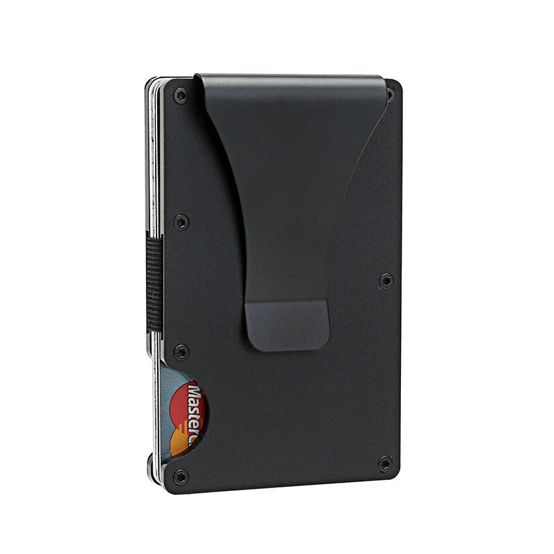 Anti Rfid Card Holder Slim Thin Metal Magnetic Lock Wallet