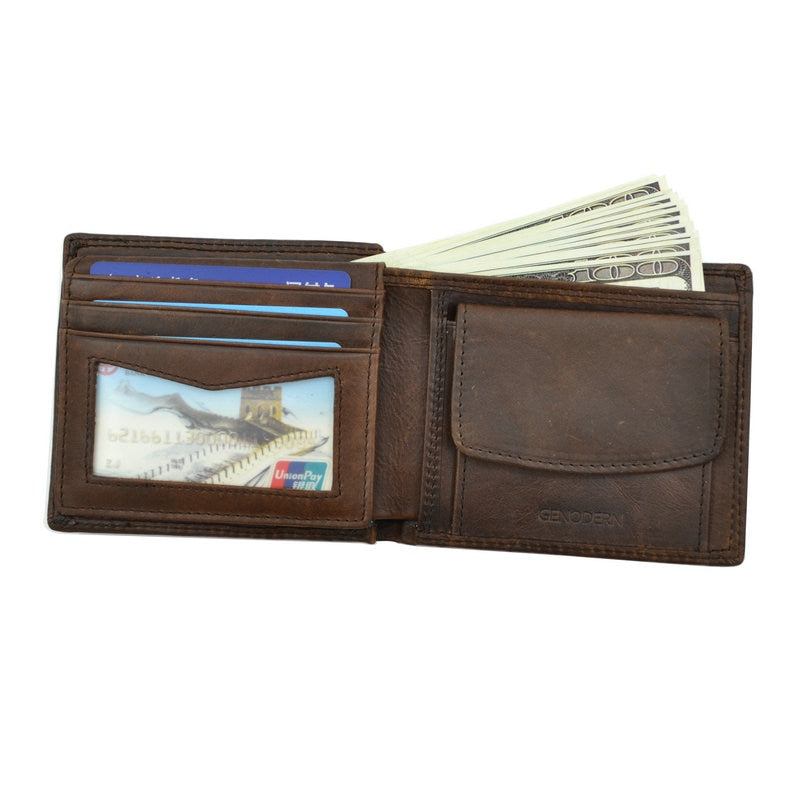 Genuine Leather Coin Pocket Vintage Wallet