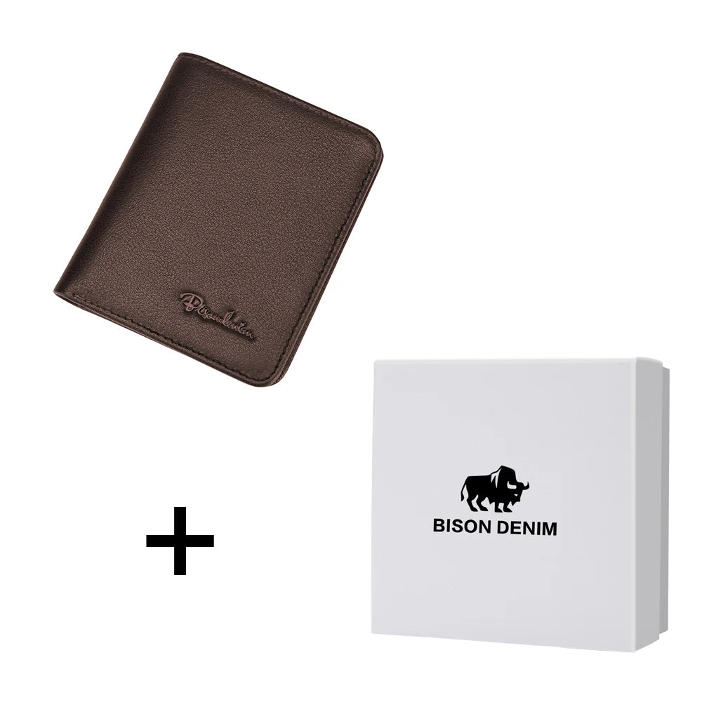 Genuine Leather Thin Card Holder Men Wallet