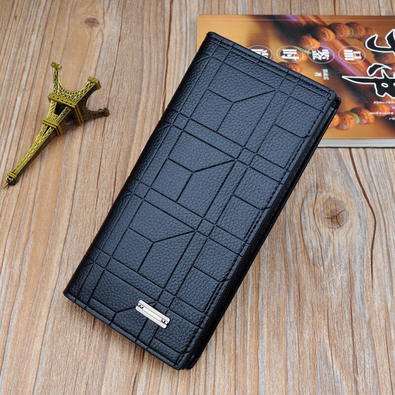 Long Fashion Embossed Vertical Open Suit Large Capacity Wallet