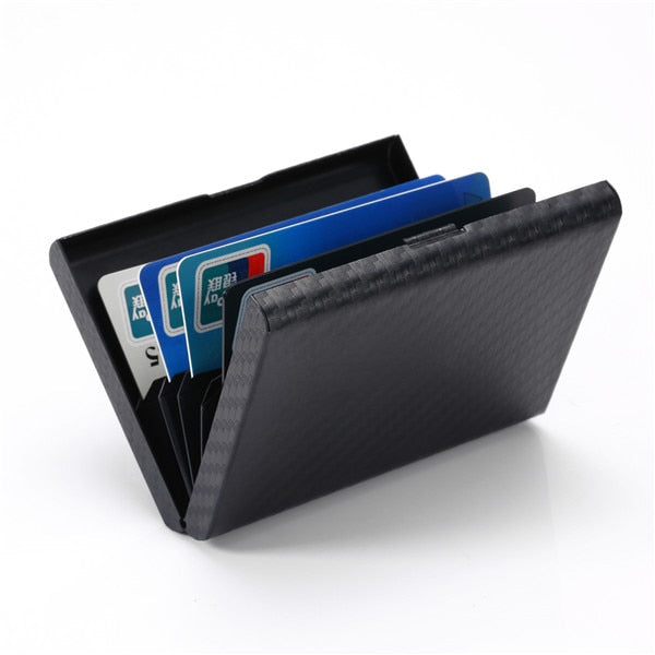 Carbon Fiber Metal Plastic Card Holders Travel Wallet