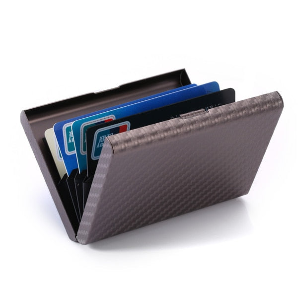 Carbon Fiber Metal Plastic Card Holders Travel Wallet