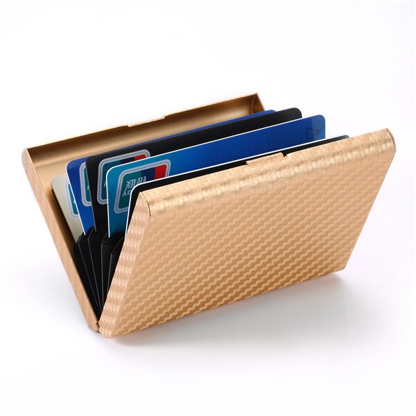 Carbon Fiber Metal Plastic Card Holders Travel Wallet