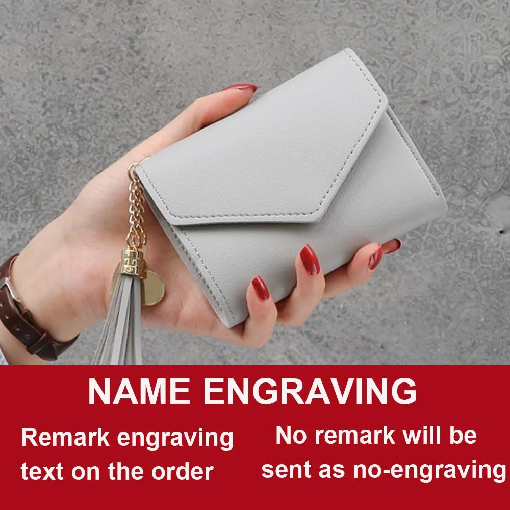 Name Customized Mini Cute Tassel Pendant Wallets