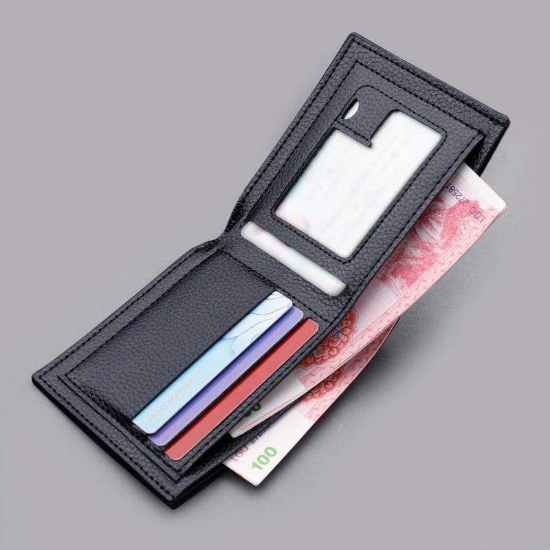 Business PU Synthetic Leather ID Cards Holder Wallet