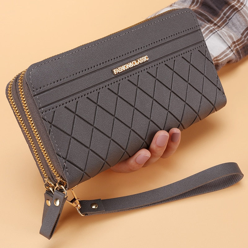 Simple Pu Leather Tassel Coin Card Holder Wallet