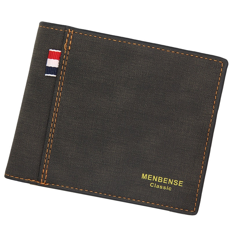 Solid Leather Fashion Retro Business Wallet