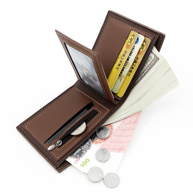 Luxury Slim Card Holder Name Print Male Wallet