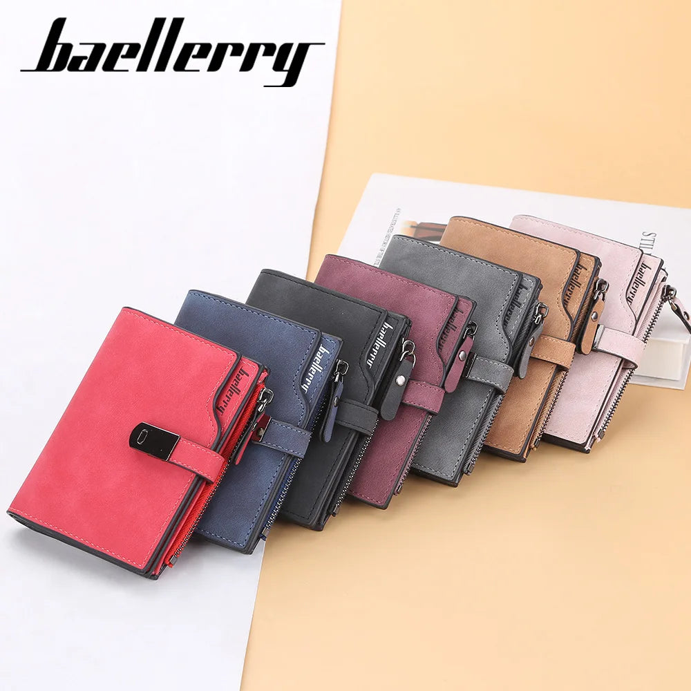 Name Engraving Magnetic Buckle Top Quality Wallet