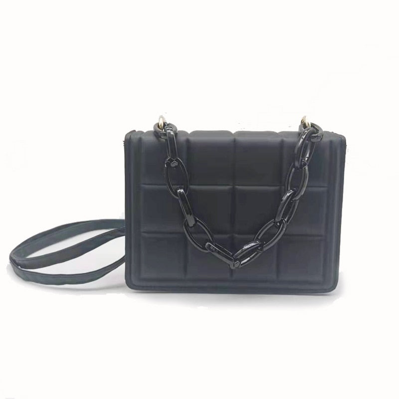 Geometry Embossed Flap Mini Crossbody Bag