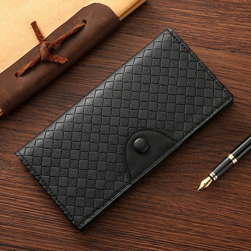 Fashion PU Leather Long Business Multi-card Wallet