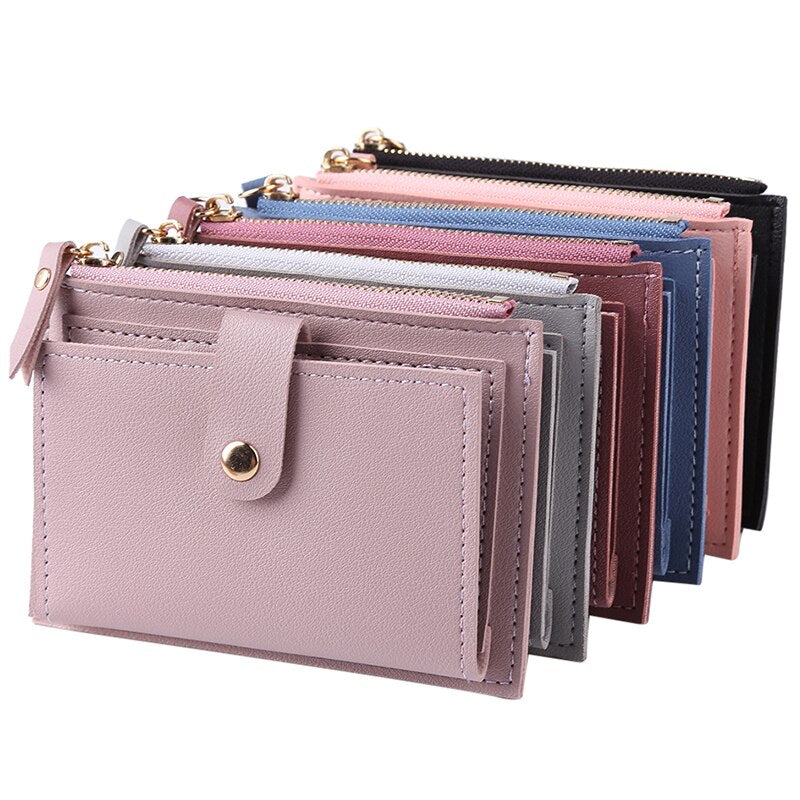 Mini Hasp Solid Heart Multi-Cards Holder Wallet