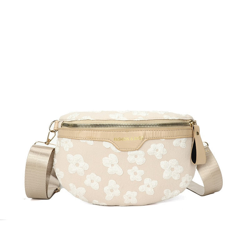 Strap Crossbody Canvas Printed Letter Bag