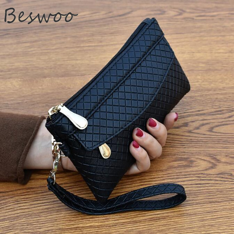 PU Leather Coin Card Holders Clutch Wallet