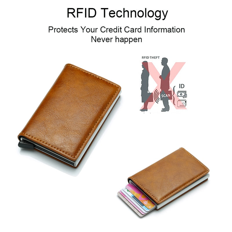 Business Carbon Fiber Rfid Card Holder Wallets