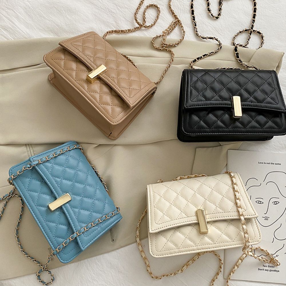 Embroidery Thread PU Leather Small Crossbody Bag