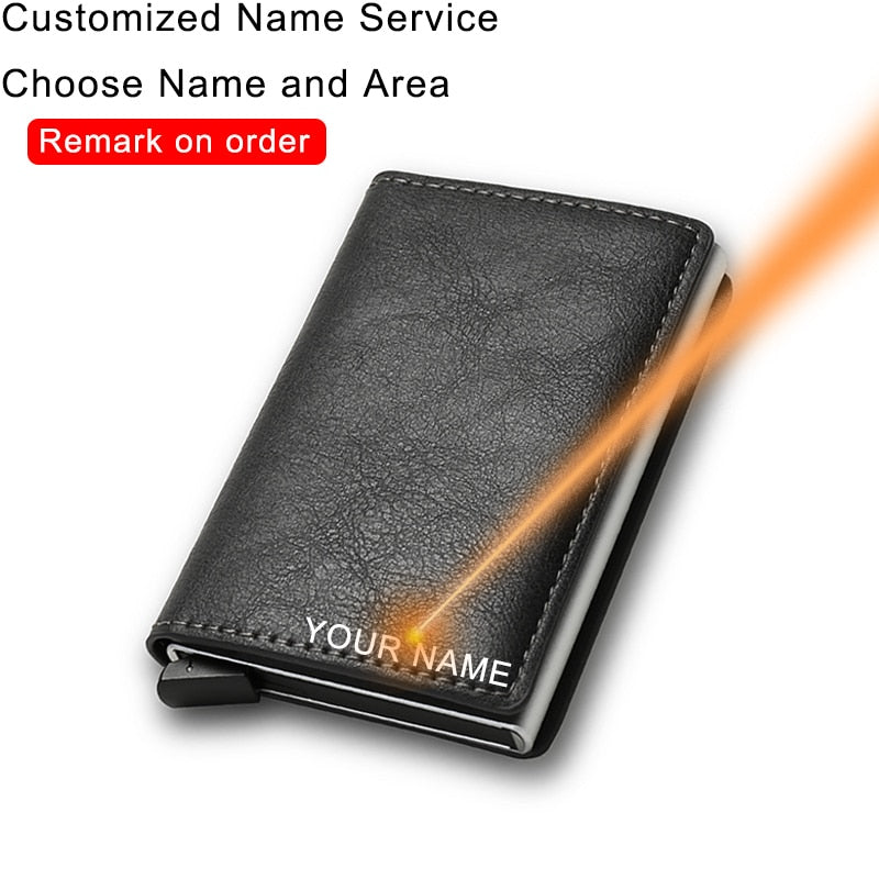 Business Carbon Fiber Rfid Card Holder Wallets