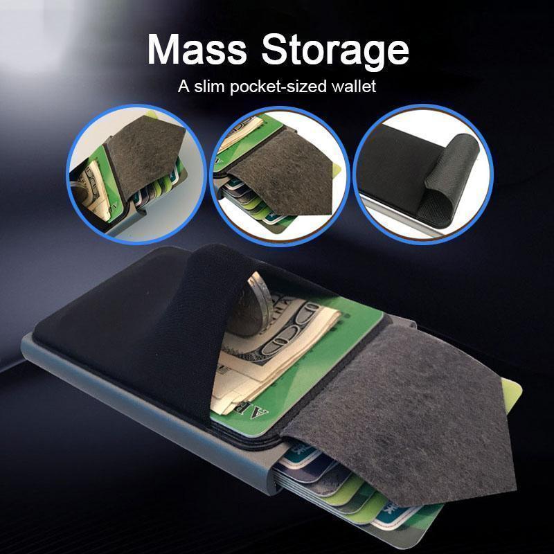 Pop Up Rfid Smart Card Holder Metal Thin Slim Wallet