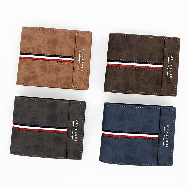 Luxury Slim Card Holder Name Print Male Wallet