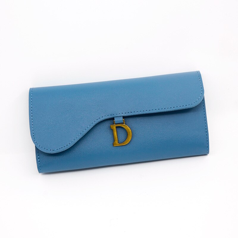 Letter Simple Long Clutch Solid Color Wallet