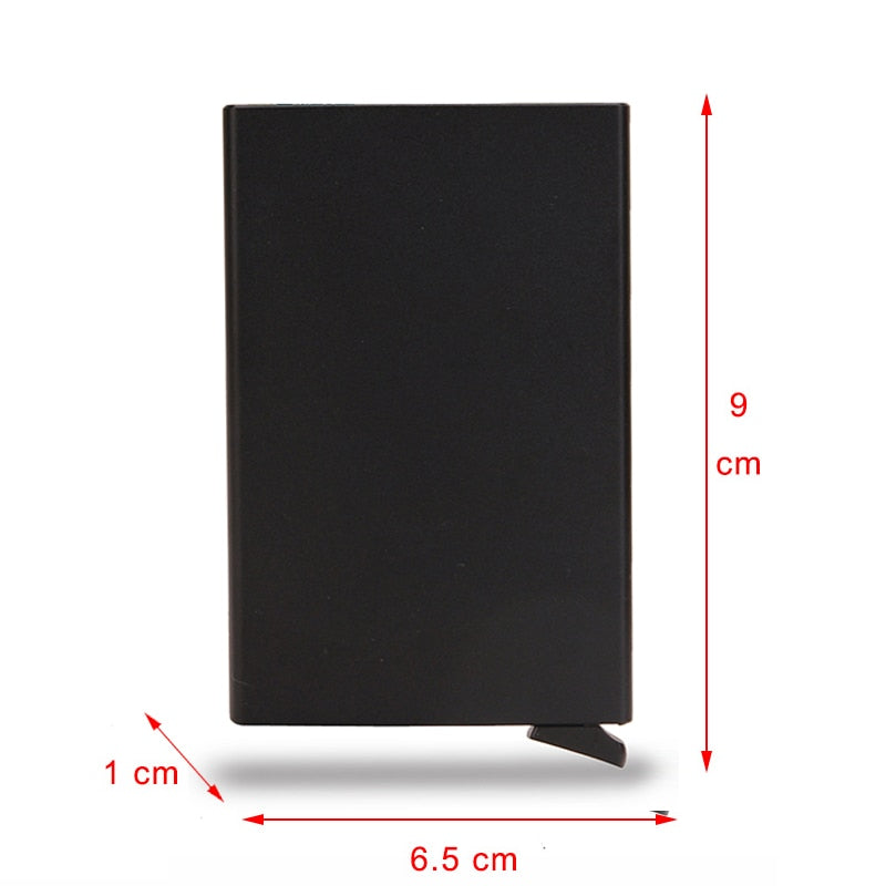 Pop Up Rfid Smart Card Holder Metal Thin Slim Wallet