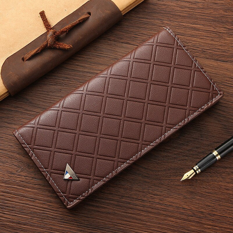 Fashion PU Leather Long Business Multi-card Wallet