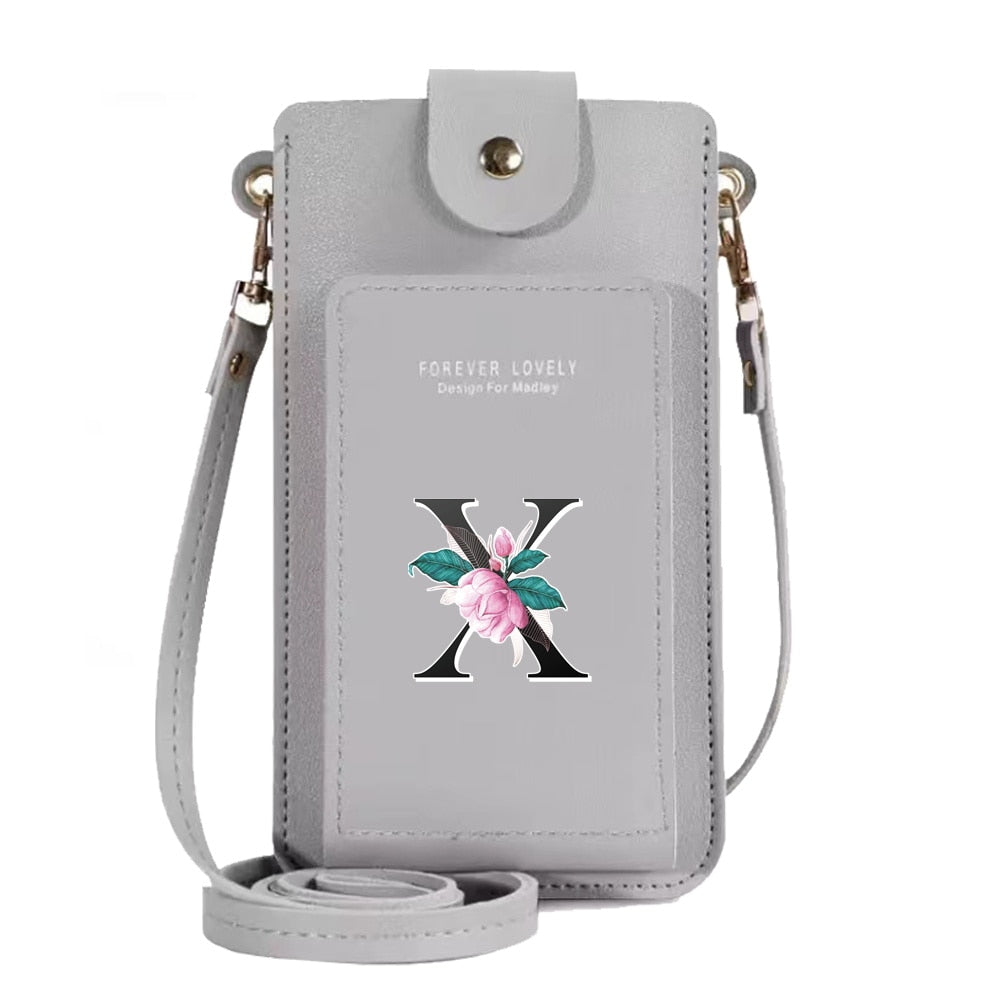 Touch Screen Mobile Phone Bag Casual Pattern With Letter Purse