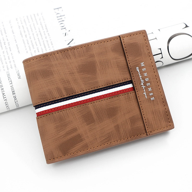 Luxury Slim Card Holder Name Print Male Wallet