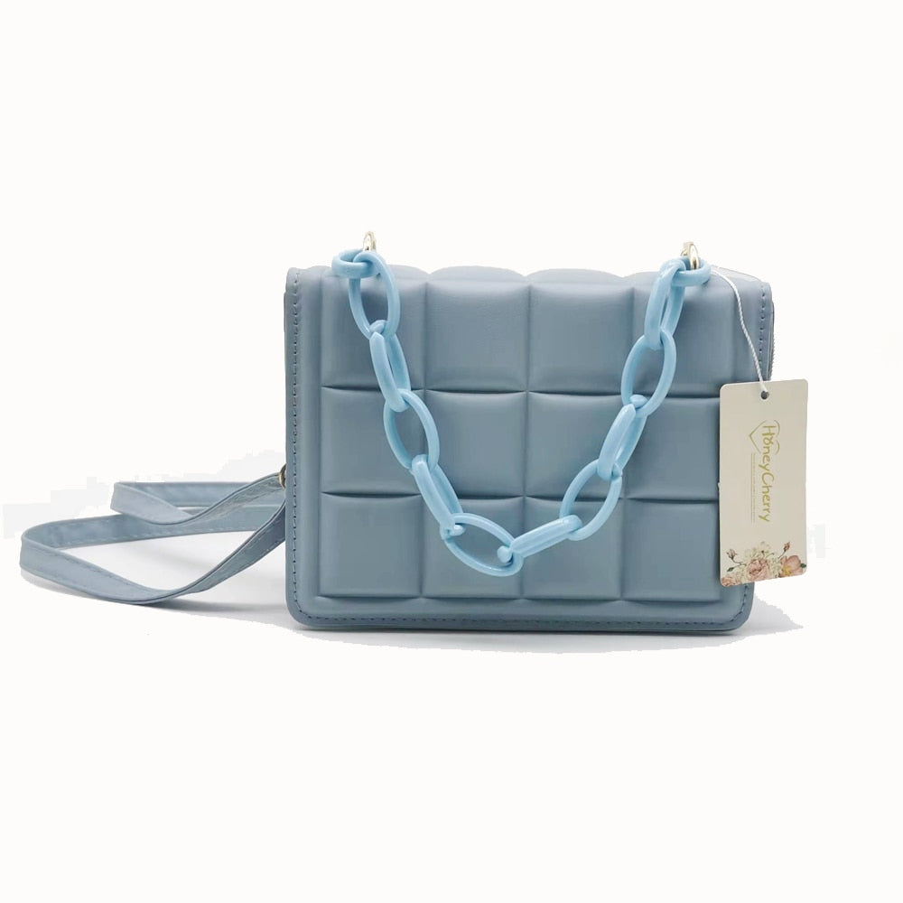 Geometry Embossed Flap Mini Crossbody Bag