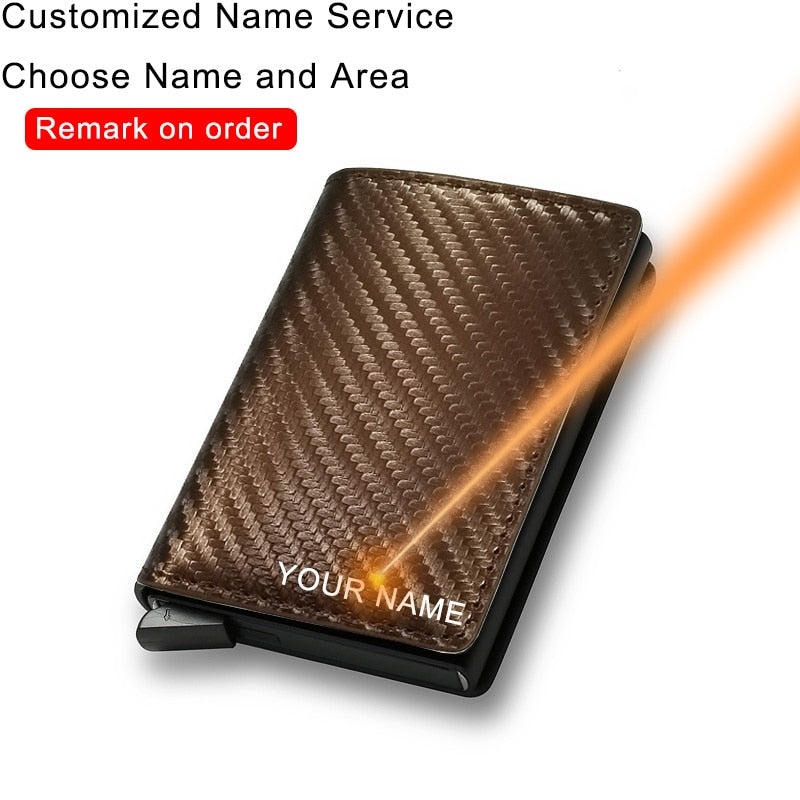 Business Carbon Fiber Rfid Card Holder Wallets