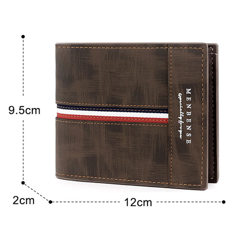 Luxury Slim Card Holder Name Print Male Wallet