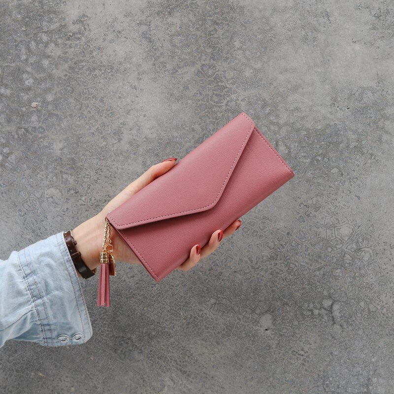 Long Section Clutch Soft PU Leather Wallet