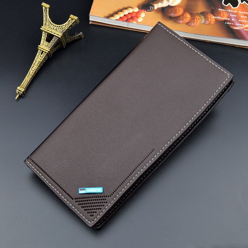 Business Solid Color Retro Long Clutch Wallet