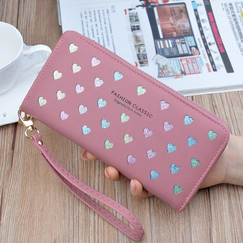 Brand Clutch Slim Uneven Leather Wallets