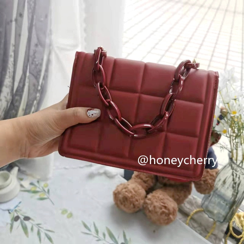 Geometry Embossed Flap Mini Crossbody Bag