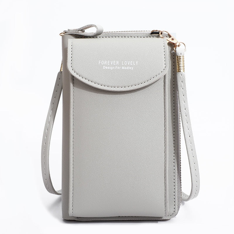 Soft Leather Cell Phone Crossbody Bag