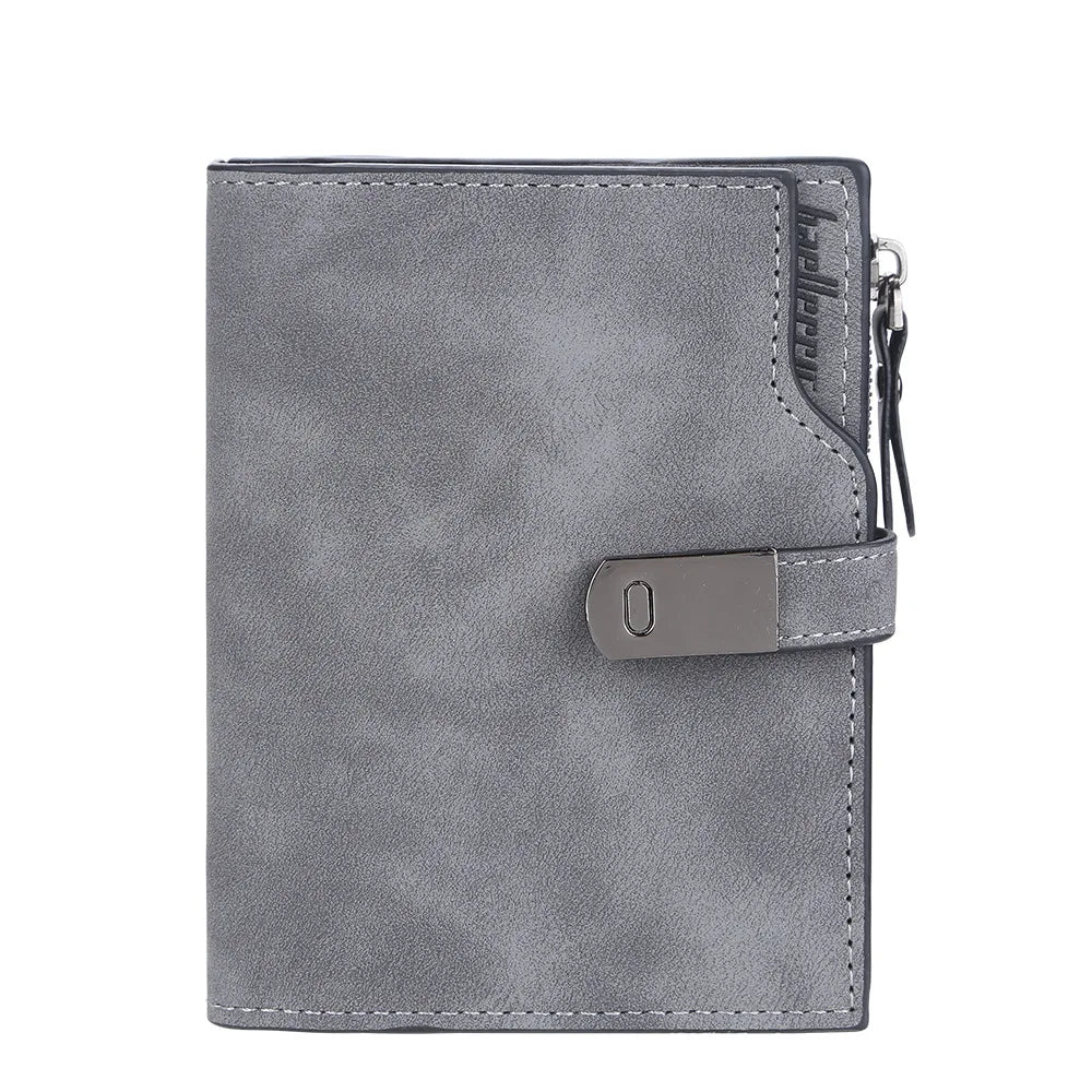 Name Engraving Magnetic Buckle Top Quality Wallet