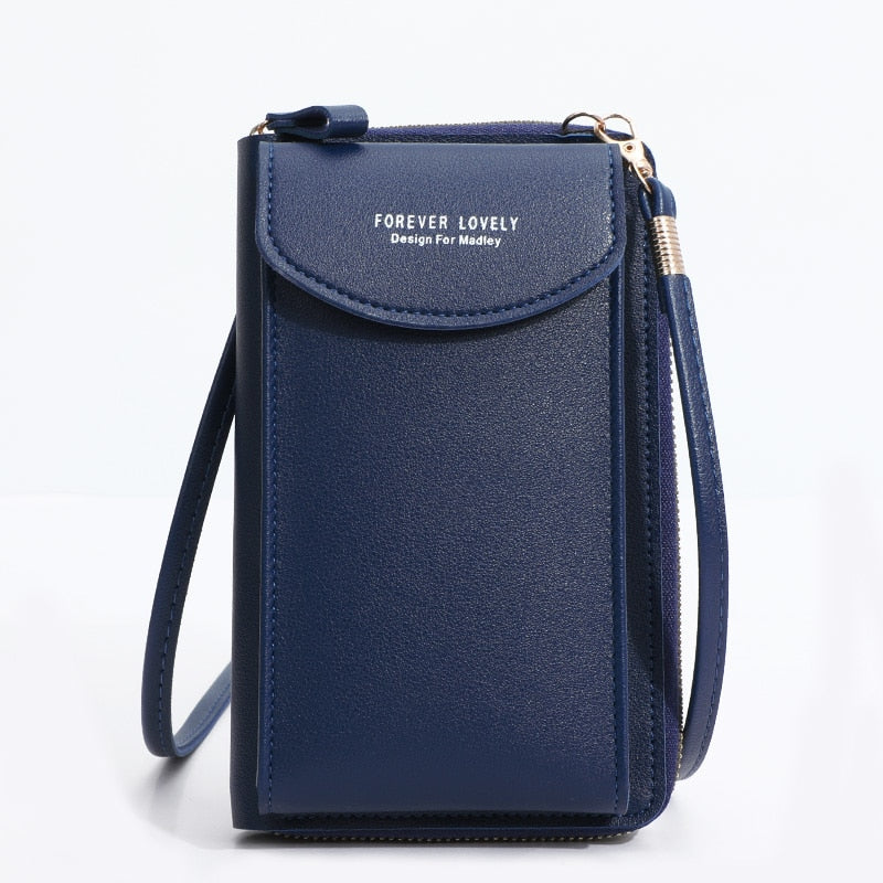 Soft Leather Cell Phone Crossbody Bag