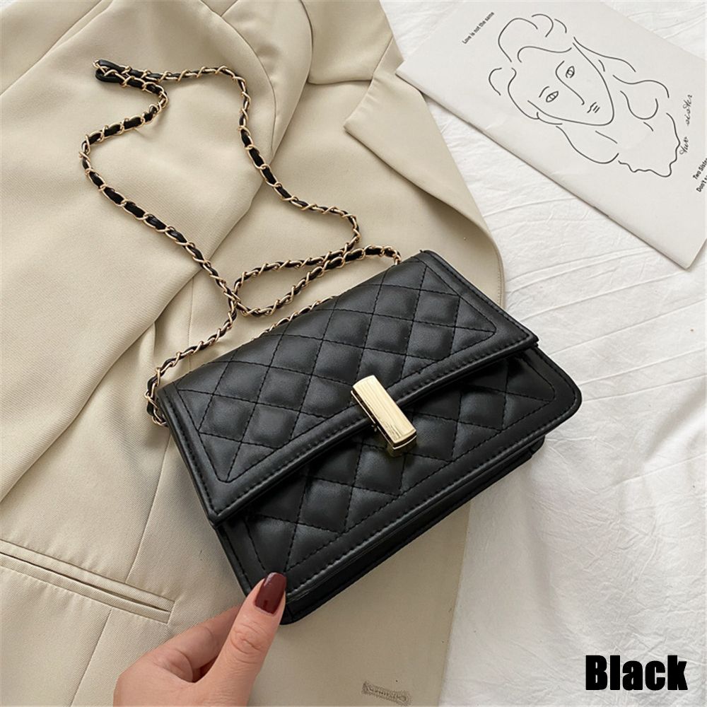 Embroidery Thread PU Leather Small Crossbody Bag